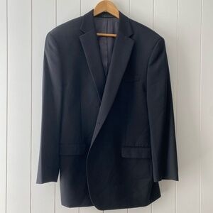 Ralph Lauren Men's Solid Black Wool Suit Blazer - 46R